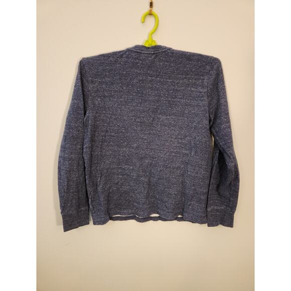 Brooks Brothers Henley Mens Large Blue Long Sleeve Gorpcore Cotton Base Layer - Picture 5 of 11